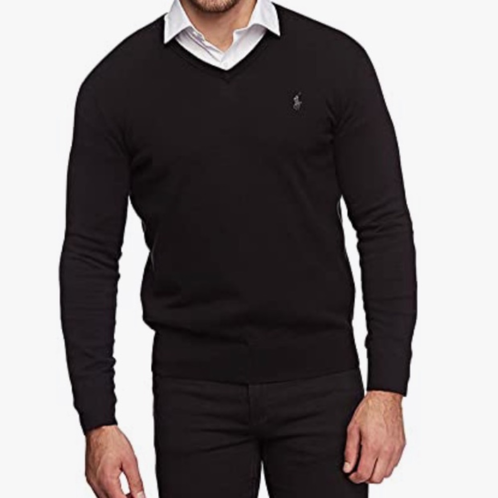 Polo Ralph Lauren Mens Pima Cotton V-Neck Sweater